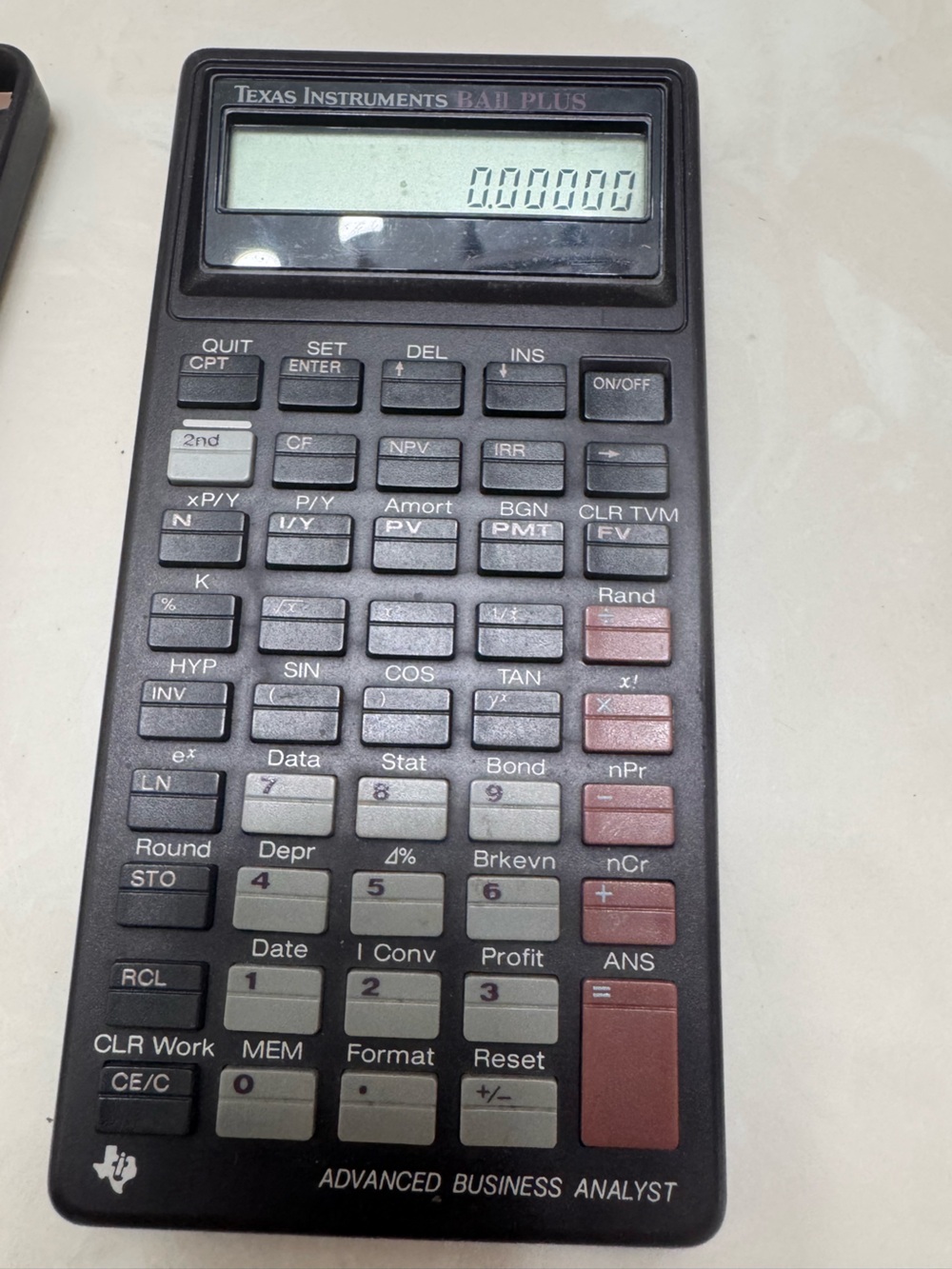 Vintage Texas Instruments BA II Plus Financial Calculator w/ Case